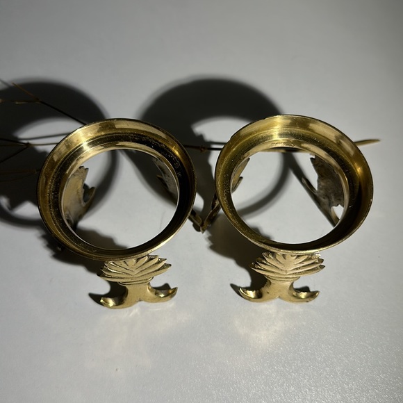 Vintage Brass Gazing Ball Stands, Set of 2 Made in India - Picture 5 of 10